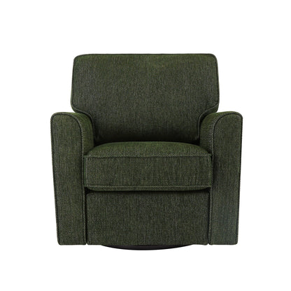 Fauteuil d'appoint pivotant à 360° rembourré Roomfitters avec poches latérales pour salon, chambre, bureau, hôtel