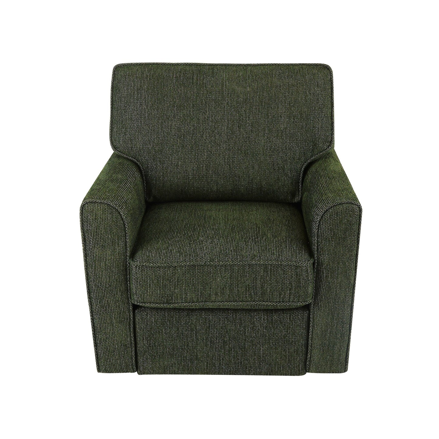Fauteuil d'appoint pivotant à 360° rembourré Roomfitters avec poches latérales pour salon, chambre, bureau, hôtel