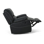 Fauteuil inclinable standard pivotant manuel en similicuir de 39 pouces de large, confortable et idéal pour le salon.