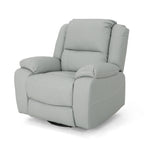 Fauteuil inclinable standard pivotant manuel en similicuir de 39 pouces de large, confortable et idéal pour le salon.