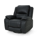Fauteuil inclinable standard pivotant manuel en similicuir de 39 pouces de large, confortable et idéal pour le salon.