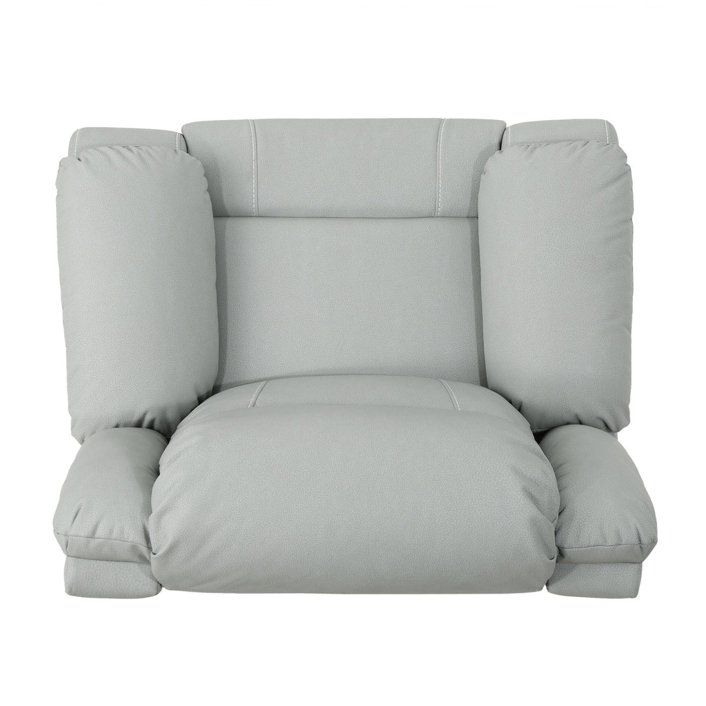 Fauteuil inclinable standard pivotant manuel en similicuir de 39 pouces de large, confortable et idéal pour le salon.