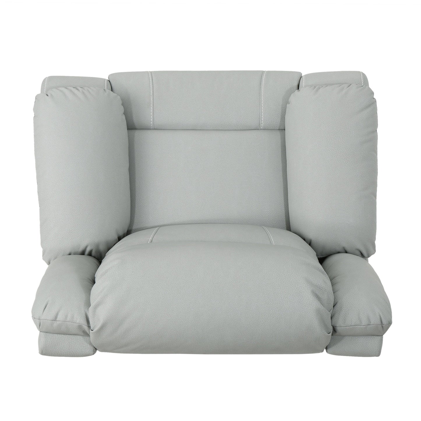 Fauteuil inclinable standard pivotant manuel en similicuir de 39 pouces de large, confortable et idéal pour le salon.