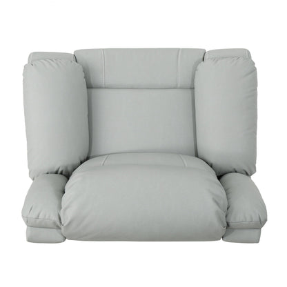 Fauteuil inclinable standard pivotant manuel en similicuir de 39 pouces de large, confortable et idéal pour le salon.