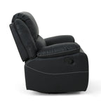 Fauteuil inclinable standard pivotant manuel en similicuir de 39 pouces de large, confortable et idéal pour le salon.