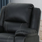 Fauteuil inclinable standard pivotant manuel en similicuir de 39 pouces de large, confortable et idéal pour le salon.
