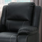 Fauteuil inclinable standard pivotant manuel en similicuir de 39 pouces de large, confortable et idéal pour le salon.