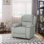 Fauteuil inclinable standard pivotant manuel en similicuir de 39 pouces de large, confortable et idéal pour le salon.