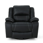 Fauteuil inclinable standard pivotant manuel en similicuir de 39 pouces de large, confortable et idéal pour le salon.