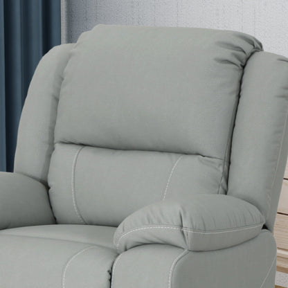 Fauteuil inclinable standard pivotant manuel en similicuir de 39 pouces de large, confortable et idéal pour le salon.