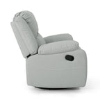 Fauteuil inclinable standard pivotant manuel en similicuir de 39 pouces de large, confortable et idéal pour le salon.