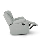 Fauteuil inclinable standard pivotant manuel en similicuir de 39 pouces de large, confortable et idéal pour le salon.