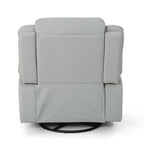 Fauteuil inclinable standard pivotant manuel en similicuir de 39 pouces de large, confortable et idéal pour le salon.