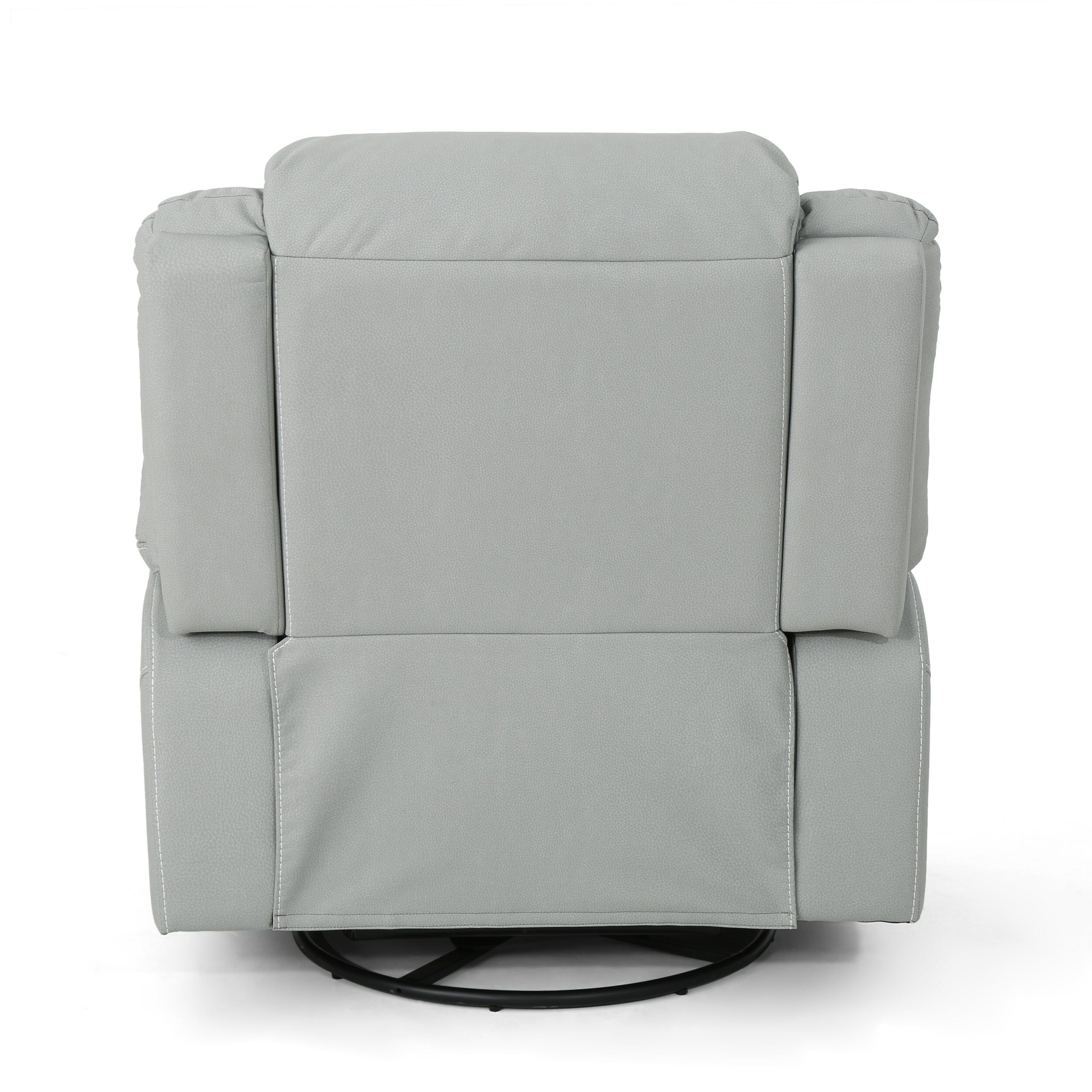 Fauteuil inclinable standard pivotant manuel en similicuir de 39 pouces de large, confortable et idéal pour le salon.