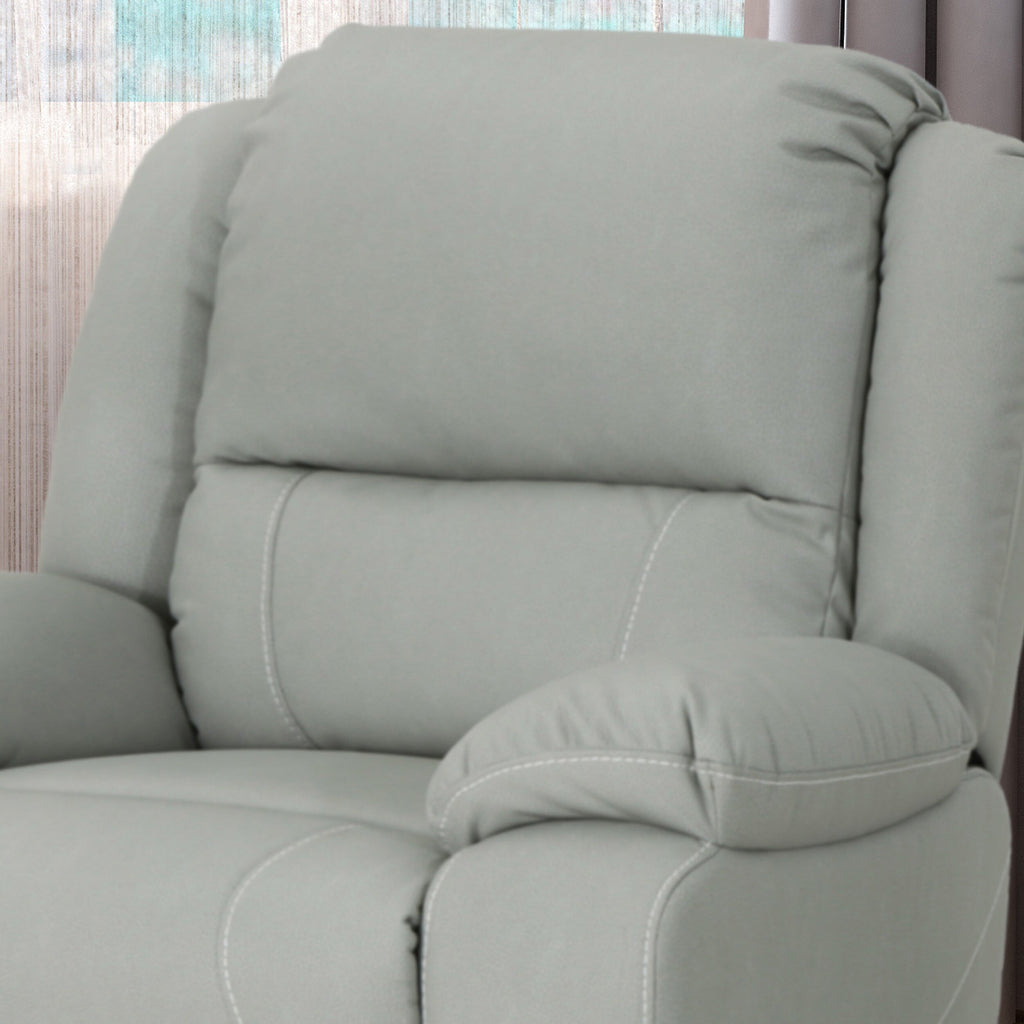 Fauteuil inclinable standard pivotant manuel en similicuir de 39 pouces de large, confortable et idéal pour le salon.