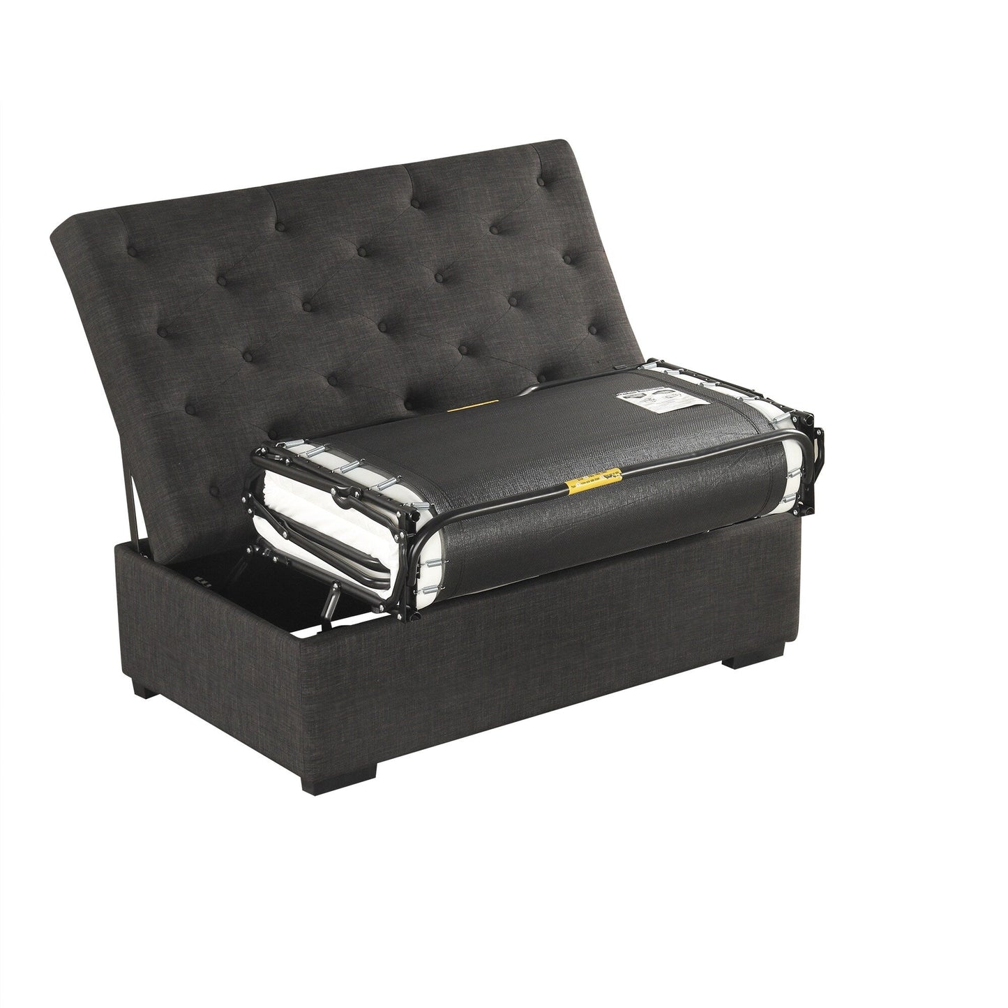 Canapé-lit ottoman pliable Roomfitters 49.6 avec matelas en mousse à mémoire de forme et design capitonné