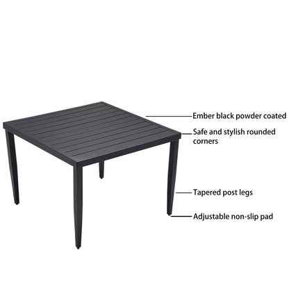 Ensemble de salle à manger moderne en aluminium, 5 pièces, pour patio extérieur Roomfitters