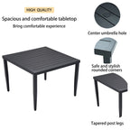 Ensemble de salle à manger moderne en aluminium, 5 pièces, pour patio extérieur Roomfitters