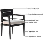 Ensemble de salle à manger moderne en aluminium, 5 pièces, pour patio extérieur Roomfitters