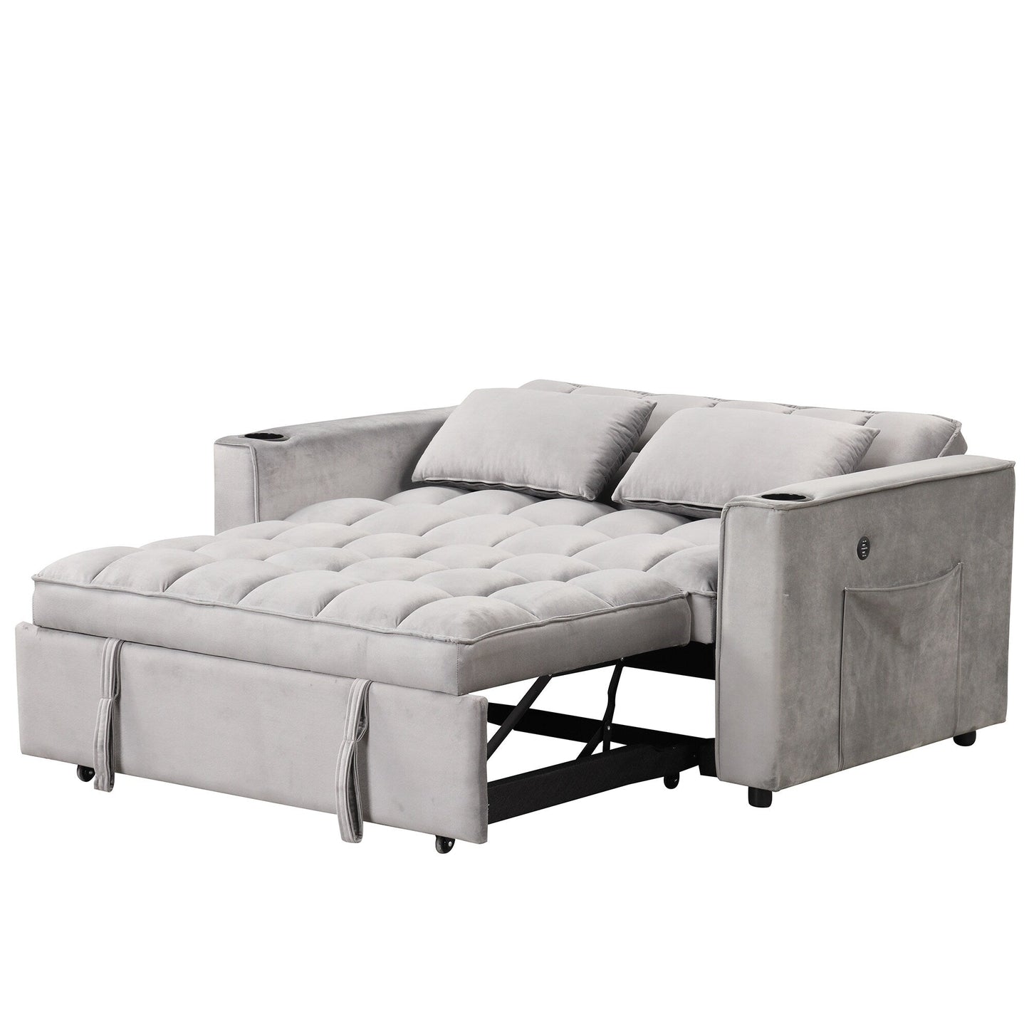 Canapé-lit multifonction Roomfitters 58 4-1 avec porte-gobelet et port USB pour salon ou appartement