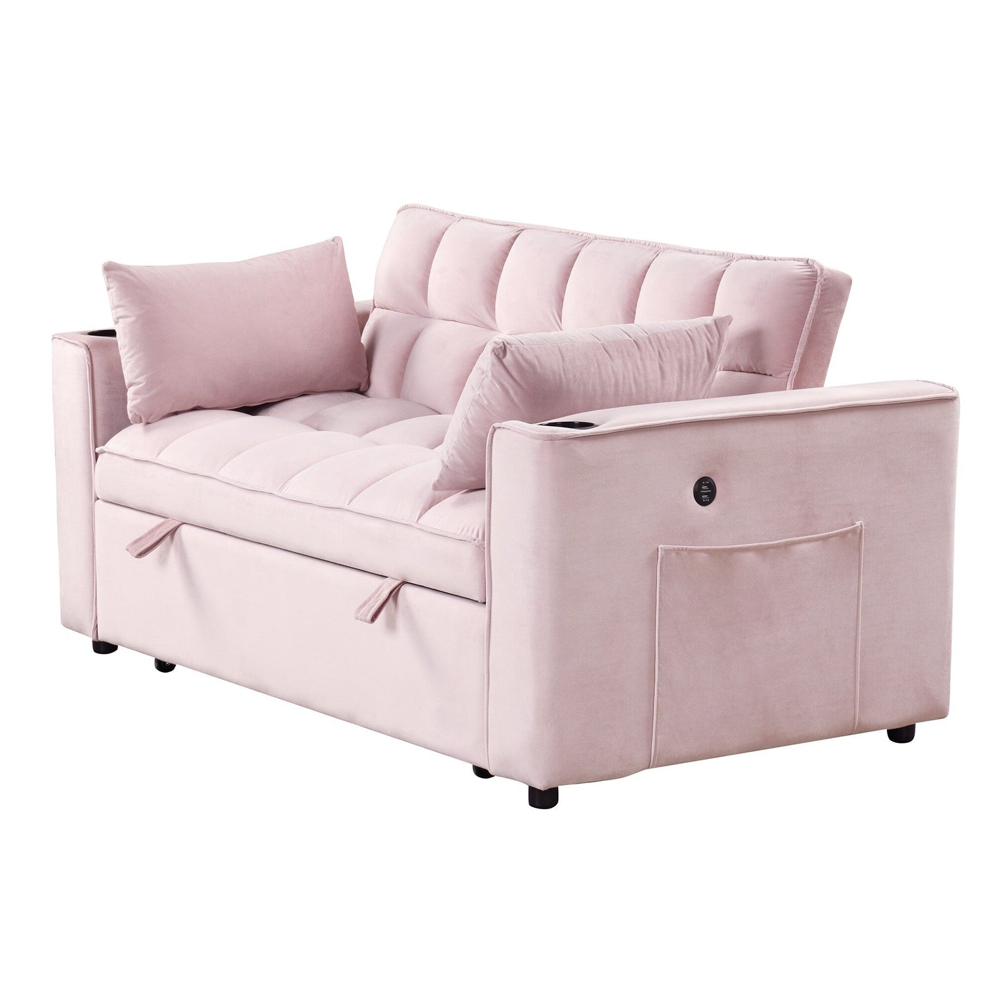 Canapé-lit multifonction Roomfitters 58 4-1 avec porte-gobelet et port USB pour salon ou appartement