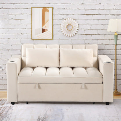 Canapé-lit multifonction Roomfitters 58 4-1 avec porte-gobelet et port USB pour salon ou appartement