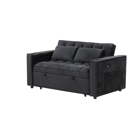 Canapé-lit multifonction Roomfitters 58 4-1 avec porte-gobelet et port USB pour salon ou appartement