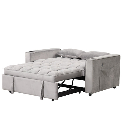 Canapé-lit multifonction Roomfitters 58 4-1 avec porte-gobelet et port USB pour salon ou appartement