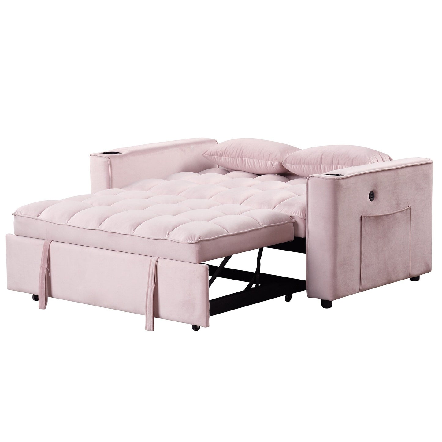 Canapé-lit multifonction Roomfitters 58 4-1 avec porte-gobelet et port USB pour salon ou appartement