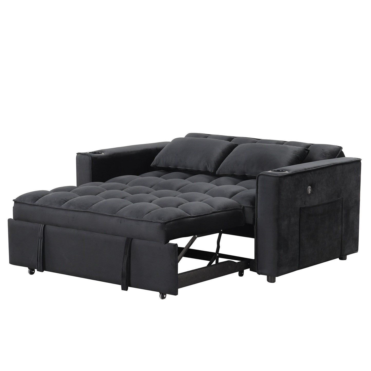 Canapé-lit multifonction Roomfitters 58 4-1 avec porte-gobelet et port USB pour salon ou appartement