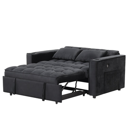 Canapé-lit multifonction Roomfitters 58 4-1 avec porte-gobelet et port USB pour salon ou appartement