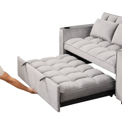 Canapé-lit multifonction Roomfitters 58 4-1 avec porte-gobelet et port USB pour salon ou appartement