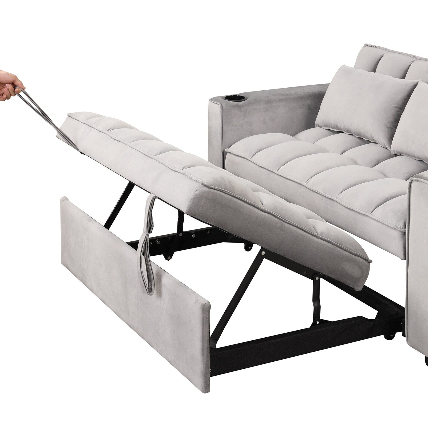 Canapé-lit multifonction Roomfitters 58 4-1 avec porte-gobelet et port USB pour salon ou appartement