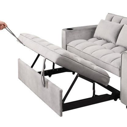 Canapé-lit multifonction Roomfitters 58 4-1 avec porte-gobelet et port USB pour salon ou appartement