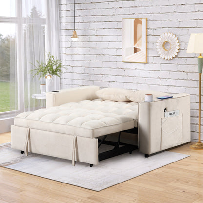 Canapé-lit multifonction Roomfitters 58 4-1 avec porte-gobelet et port USB pour salon ou appartement