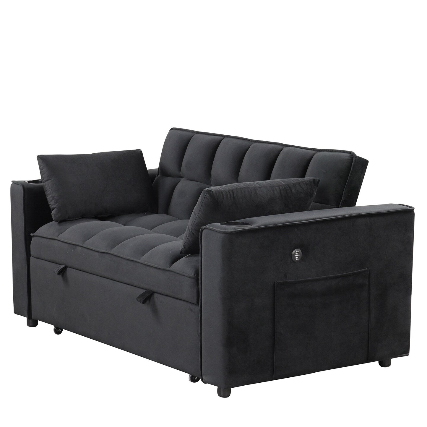 Canapé-lit multifonction Roomfitters 58 4-1 avec porte-gobelet et port USB pour salon ou appartement