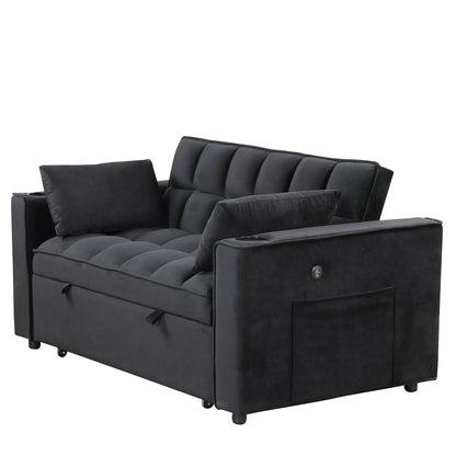 Canapé-lit multifonction Roomfitters 58 4-1 avec porte-gobelet et port USB pour salon ou appartement