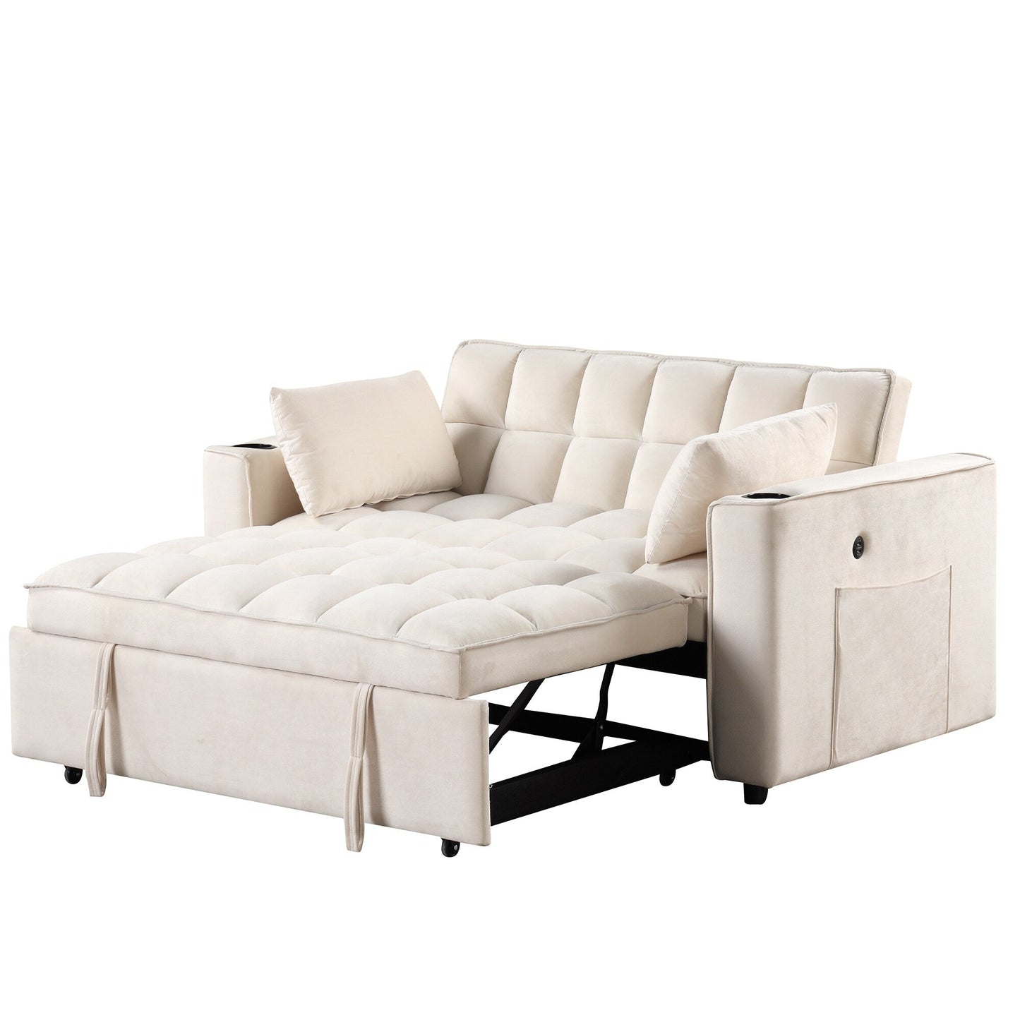 Canapé-lit multifonction Roomfitters 58 4-1 avec porte-gobelet et port USB pour salon ou appartement