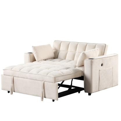 Canapé-lit multifonction Roomfitters 58 4-1 avec porte-gobelet et port USB pour salon ou appartement
