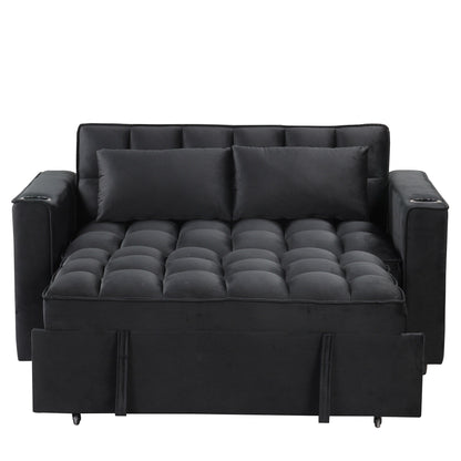 Canapé-lit multifonction Roomfitters 58 4-1 avec porte-gobelet et port USB pour salon ou appartement