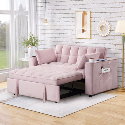 Canapé-lit multifonction Roomfitters 58 4-1 avec porte-gobelet et port USB pour salon ou appartement