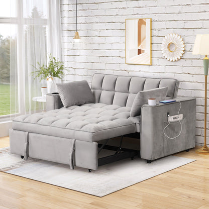 Canapé-lit multifonction Roomfitters 58 4-1 avec porte-gobelet et port USB pour salon ou appartement