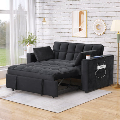 Canapé-lit multifonction Roomfitters 58 4-1 avec porte-gobelet et port USB pour salon ou appartement