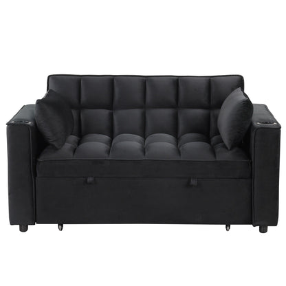 Canapé-lit multifonction Roomfitters 58 4-1 avec porte-gobelet et port USB pour salon ou appartement