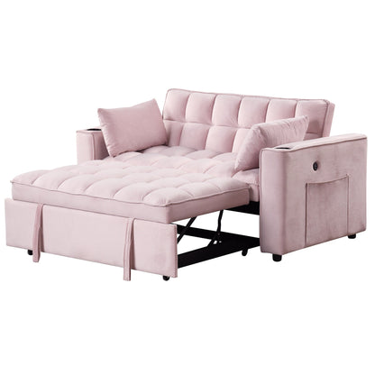 Canapé-lit multifonction Roomfitters 58 4-1 avec porte-gobelet et port USB pour salon ou appartement
