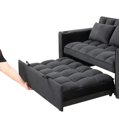 Canapé-lit multifonction Roomfitters 58 4-1 avec porte-gobelet et port USB pour salon ou appartement