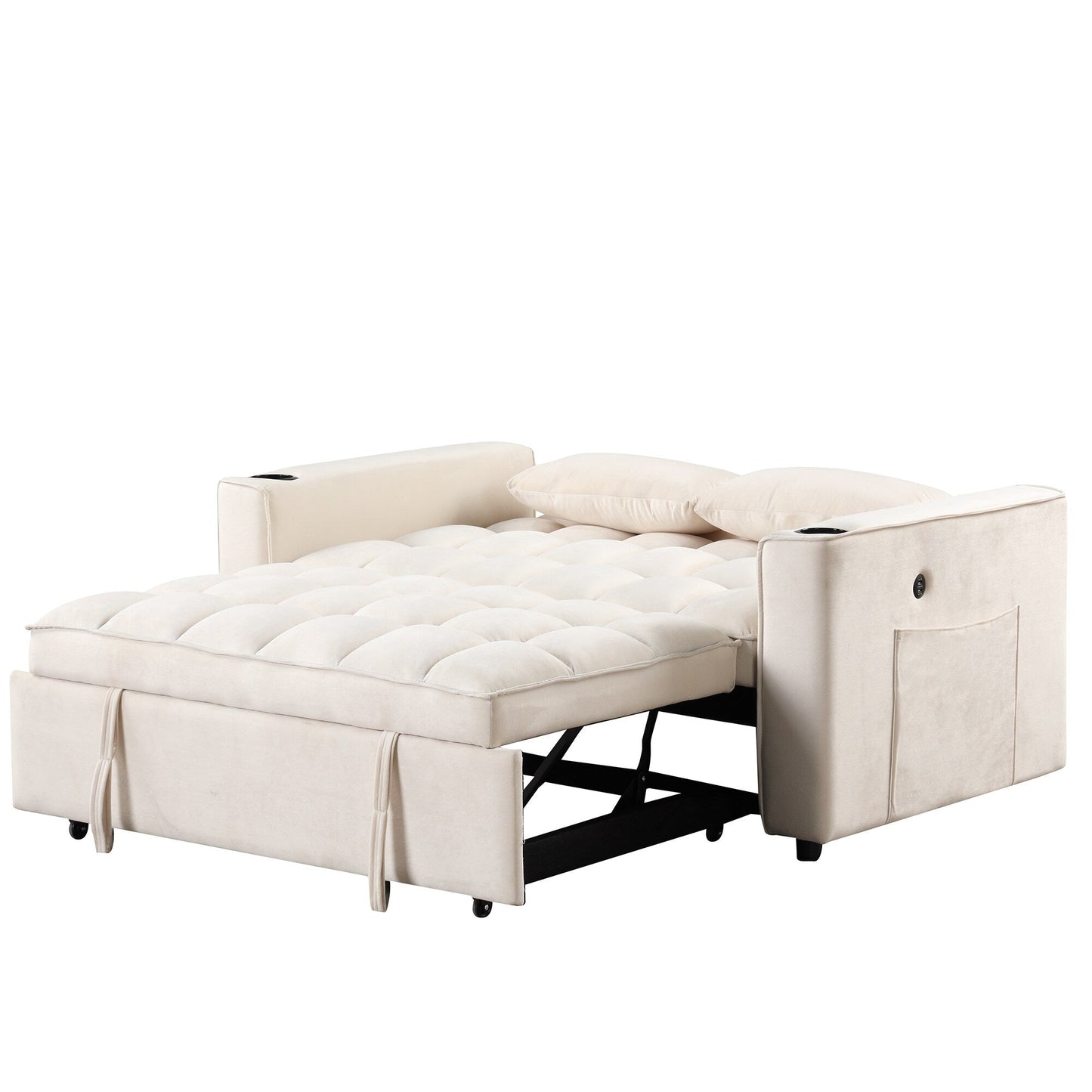 Canapé-lit multifonction Roomfitters 58 4-1 avec porte-gobelet et port USB pour salon ou appartement