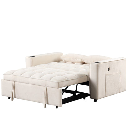 Canapé-lit multifonction Roomfitters 58 4-1 avec porte-gobelet et port USB pour salon ou appartement