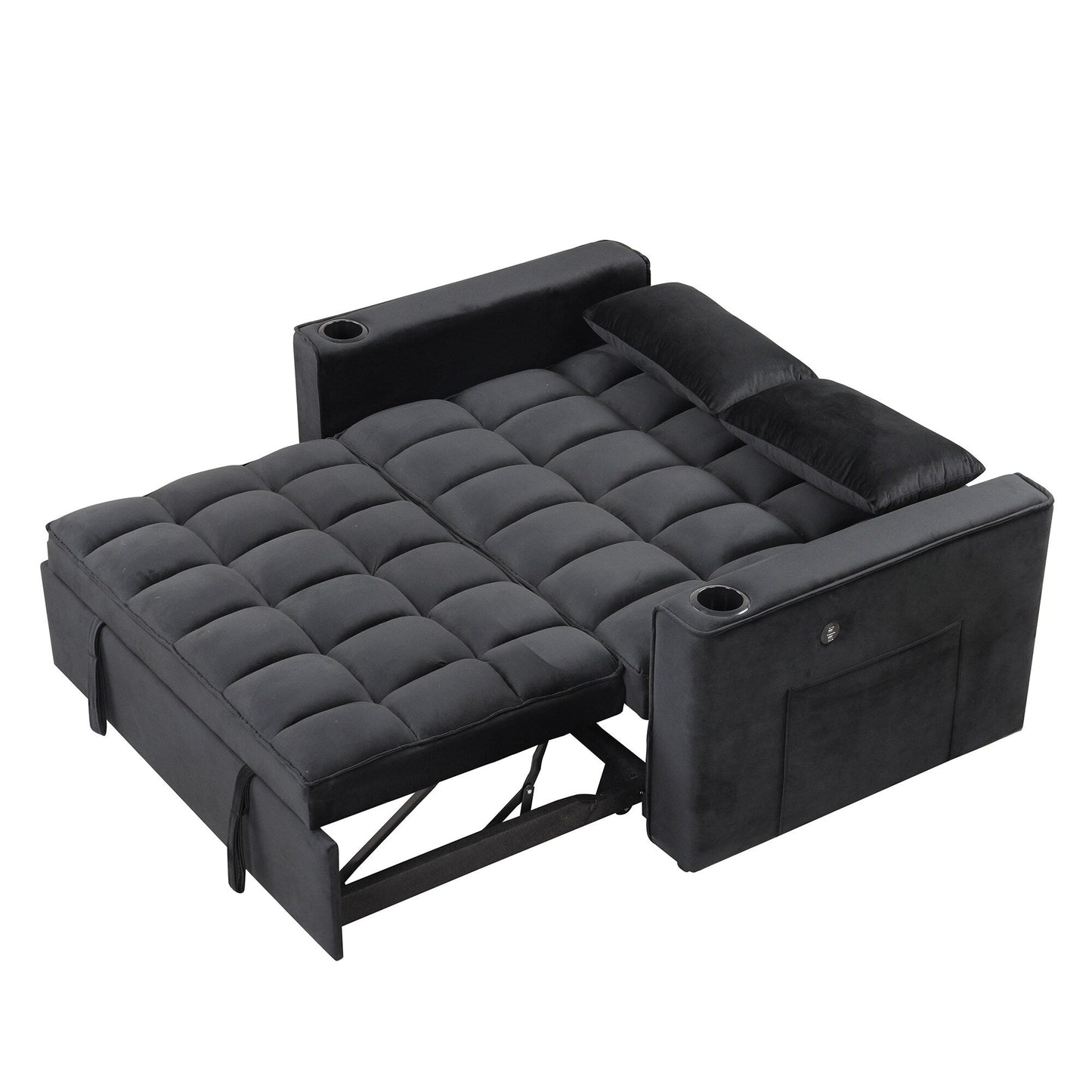 Canapé-lit multifonction Roomfitters 58 4-1 avec porte-gobelet et port USB pour salon ou appartement