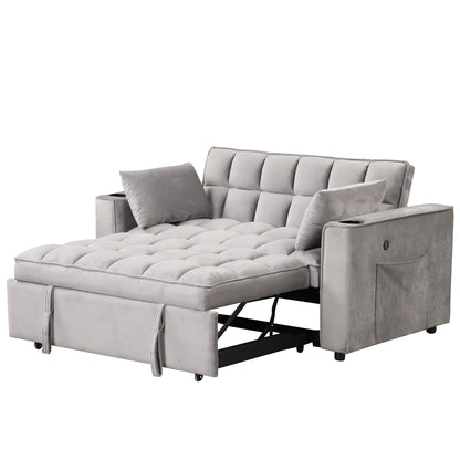 Canapé-lit multifonction Roomfitters 58 4-1 avec porte-gobelet et port USB pour salon ou appartement